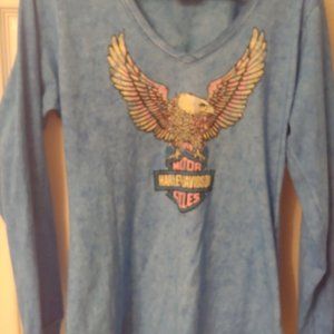 Blue  Harley Davidson shirt